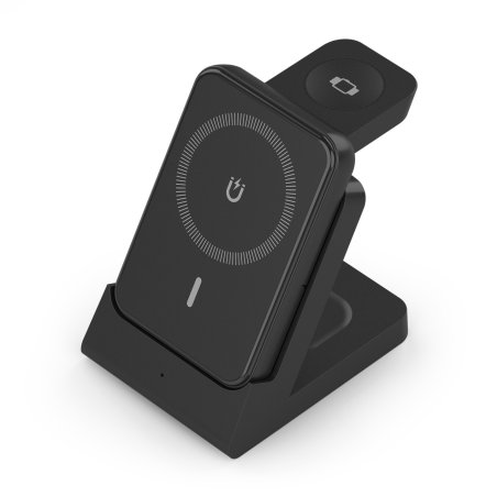 AISENS ASCH-15W4WC064-BK chargeur d'appareils mobiles Écouteurs, Smartphone, Smartwatch Noir USB Recharge sans fil