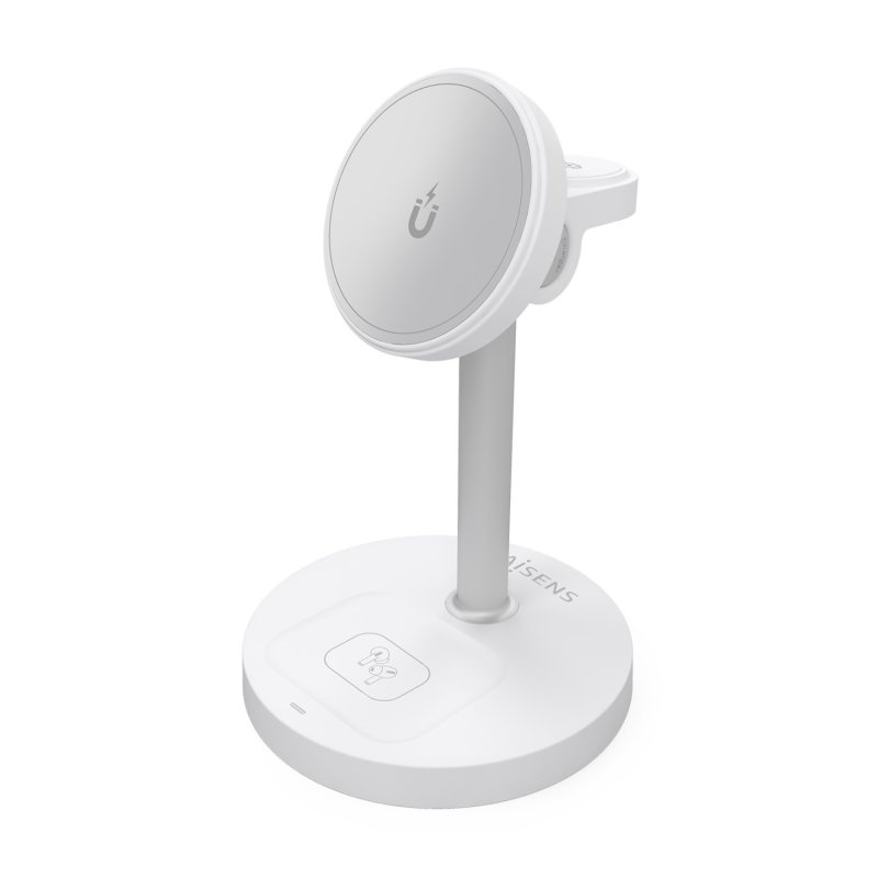 AISENS ASCH-15W3WC065-W mobile device charger Headphones, Smartphone, Smartwatch White USB Wireless charging Indoor