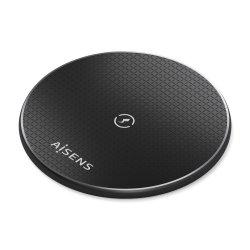 AISENS ASCH-15W1WC058-BK mobile device charger Smartphone Black USB Wireless charging Indoor