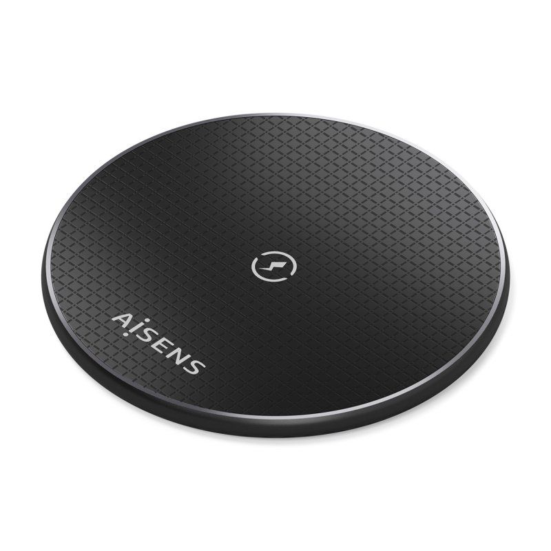 AISENS ASCH-15W1WC058-BK mobile device charger Smartphone Black USB Wireless charging Indoor
