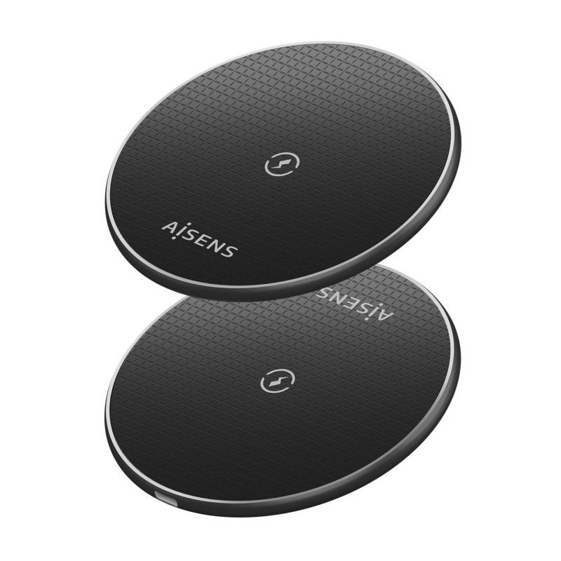 AISENS ASCH-15W1WC058-BK mobile device charger Smartphone Black USB Wireless charging Indoor