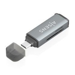 AISENS ASCR-2C10-GR lecteur de carte mémoire USB 3.2 Gen 1 (3.1 Gen 1) Type-C Gris
