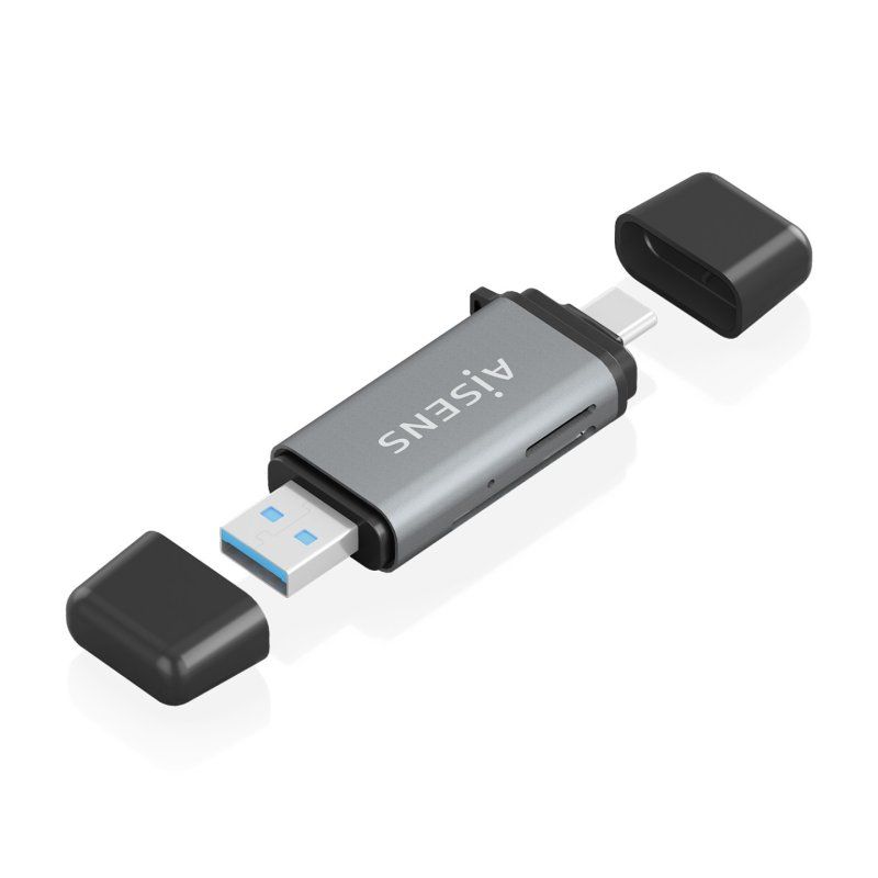 AISENS ASCR-2AC11-GR lecteur de carte mémoire USB 3.2 Gen 1 (3.1 Gen 1) Type-A/Type-C Gris
