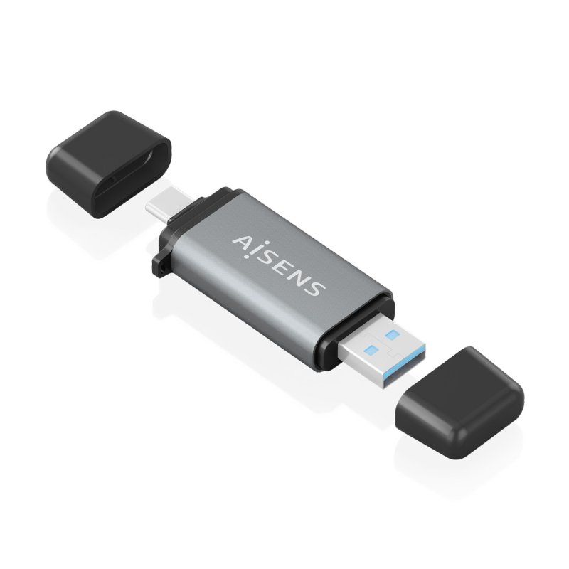 AISENS ASCR-2AC11-GR lecteur de carte mémoire USB 3.2 Gen 1 (3.1 Gen 1) Type-A/Type-C Gris