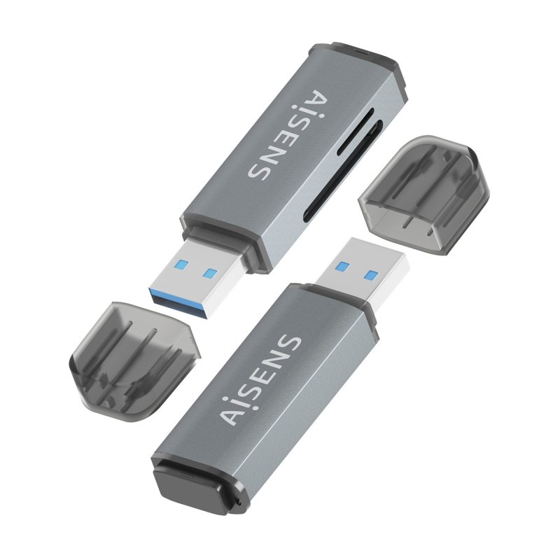AISENS ASCR-2A09-GR lecteur de carte mémoire USB 3.2 Gen 1 (3.1 Gen 1) Type-A Gris