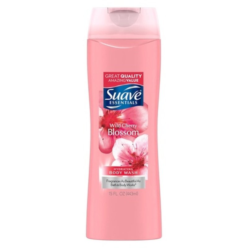 Suave Essentials Wild Cherry Blossom Body Wash 15 Ounce
