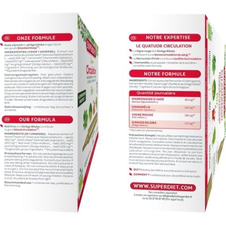 Superdiet Quatuor Circulation Bio Light Legs with Chestnut