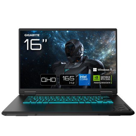 GIGABYTE GAMING A16 PRO DYHG5FRCC4SH laptop Intel Core 7 240H 40.6 cm (16") Quad HD 32 GB LPDDR5x-SDRAM 1 TB SSD