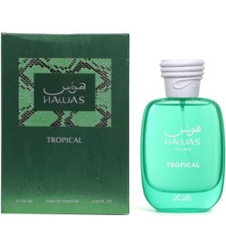 Rasasi Hawas Tropical Eau De Parfum Spray for Men 3.4 Ounce