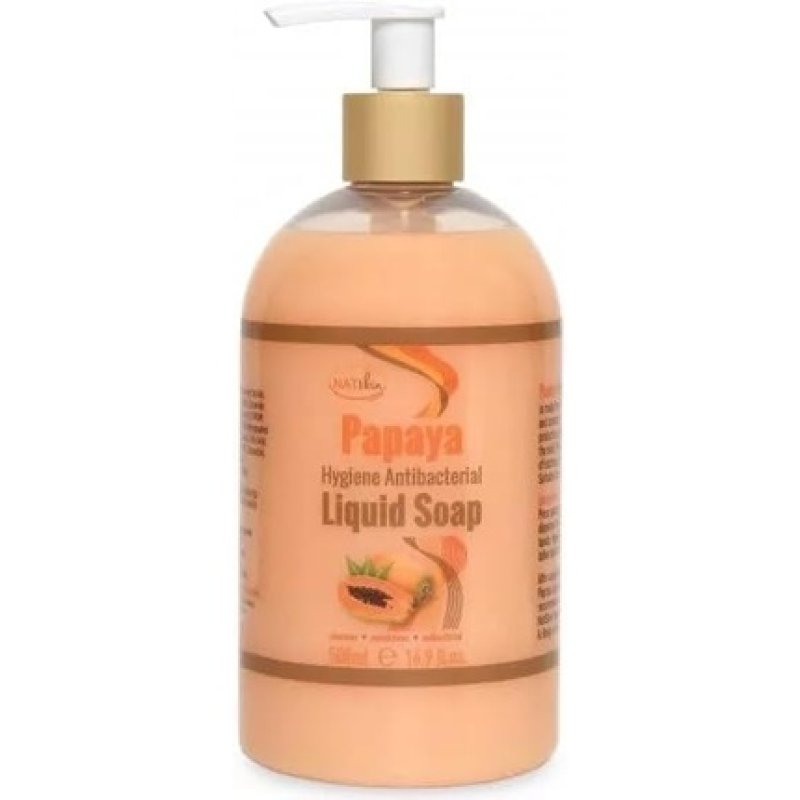 Natskin Papaya Antibacterial Liquid Soap 500ml - Gentle Cleansing and Powerful
