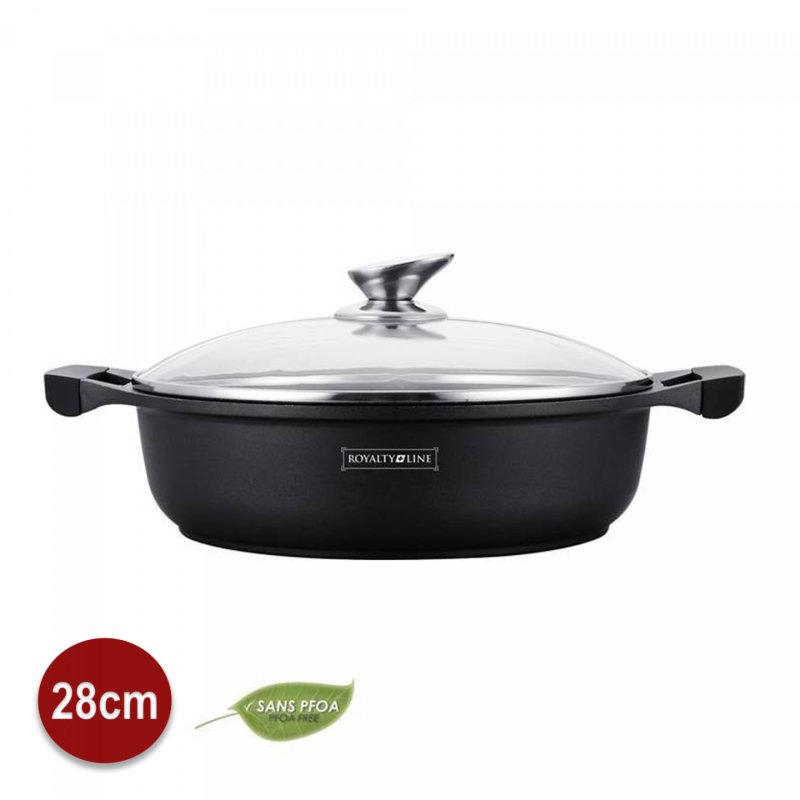 Royalty Line RL-BR28M: Marble Shallow Soup Pot 28cm