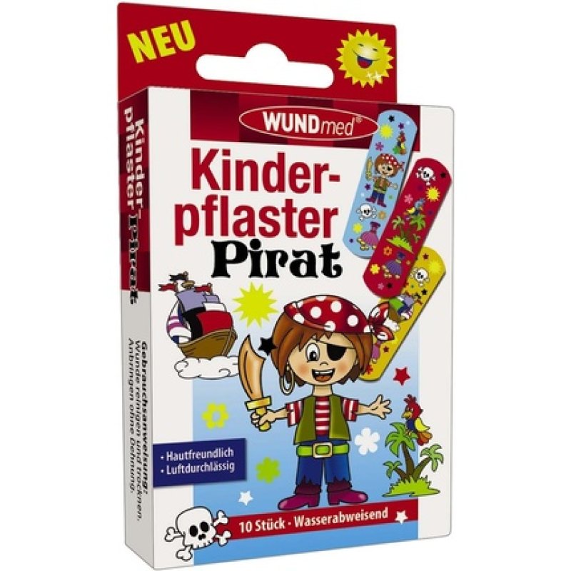 Wundmed Pirate Children's Plasters 10 Pieces