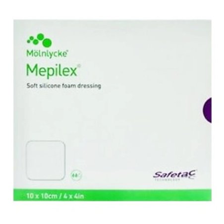 Molnlycke Mepilex Microadhesive Silicone Dressings 10 Cm X 10 Cm