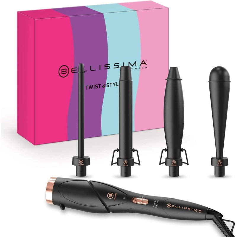 Bellissima My Pro Twist&Style Curling Iron with 3 Attachments Ceramic Surface