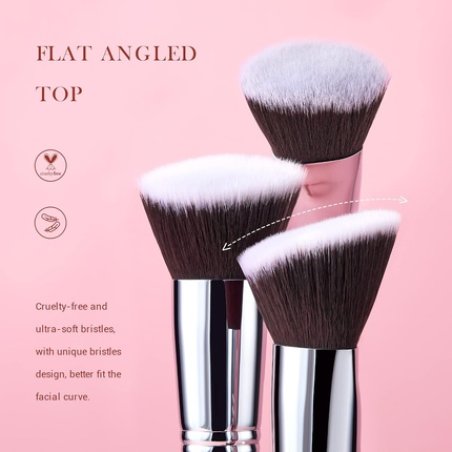 Jessup Blush Makeup Brush Beauty Cosmetic Tool Flat Angled Liquid Synthetic Hair