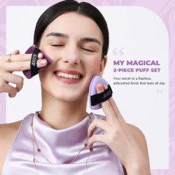 Jessup Triangle Powder Puff 2pcs Soft for Foundation Setting