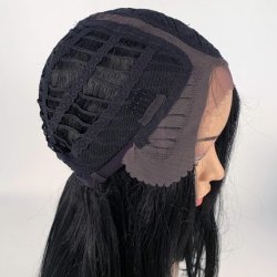 Sleek Lace Front Wig 27 Side-Part Long Curly Wave Synthetic