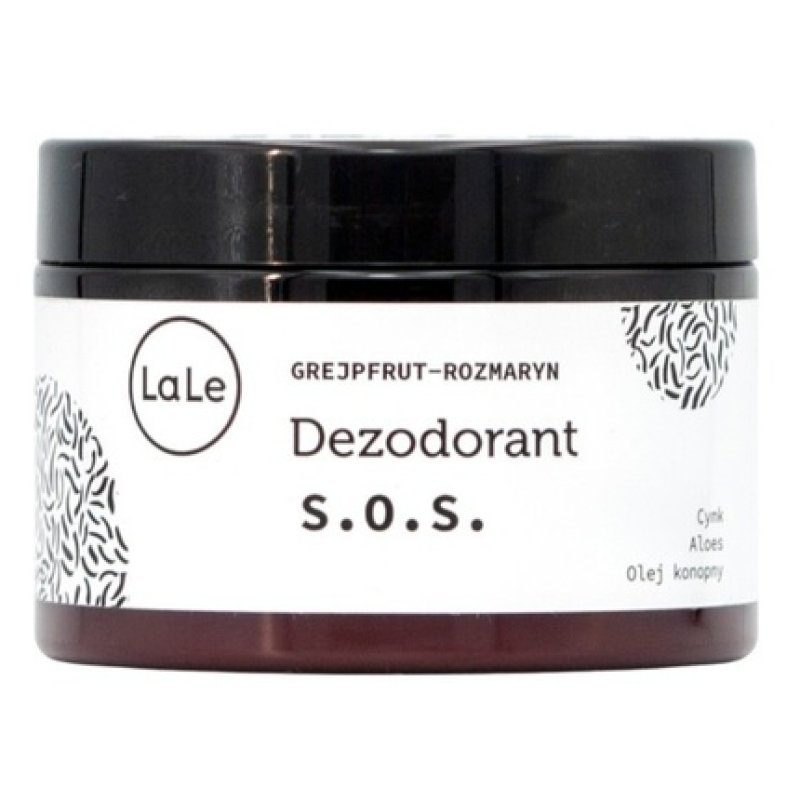 La-Le Sos Deodorant - Grapefruit, Rosemary With Zinc, Aloe Vera And Hemp Oil, 150 Ml