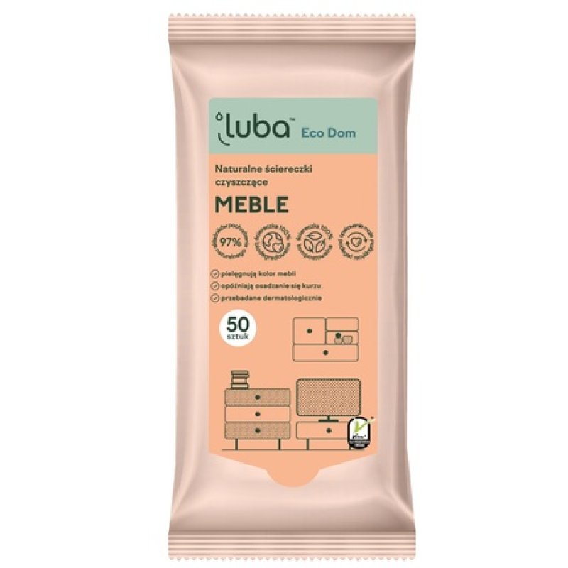 Eco Dom Natural Cleaning Cloths For Furniture - 50 Pieces