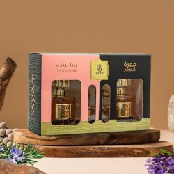 Ayat Perfumes Jumrah & Yana Pink Perfume Gift Set - 100ml - Oriental Eau De Parfum Perfect For Women And Men