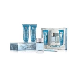 Invincible by New Brand for Men 4 Piece Gift Set 3.3oz EDT Spray 0.5oz EDT Spray 4.3oz After Shave 4.3oz Shower Gel