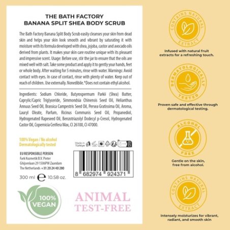The Bath Factory Banana Split Shea Body Scrub 300g