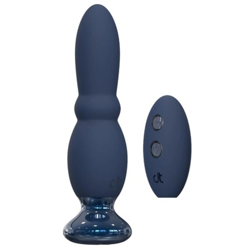 Dream Toys Glam Beaded Anal Vibe Anal Plug With Vibrations And Remote Control Blue