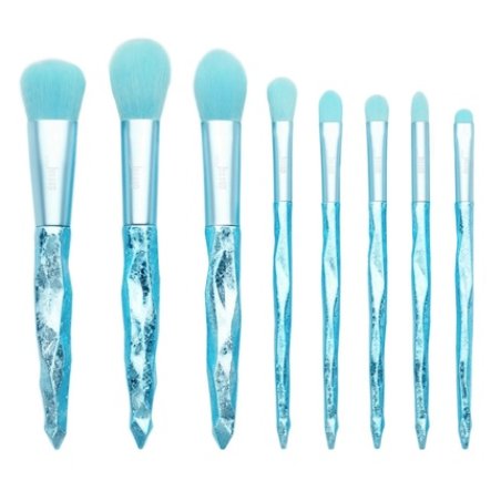 Moreno Glacier Blue Brush Set Makeup Brush Set T269 8 Pieces