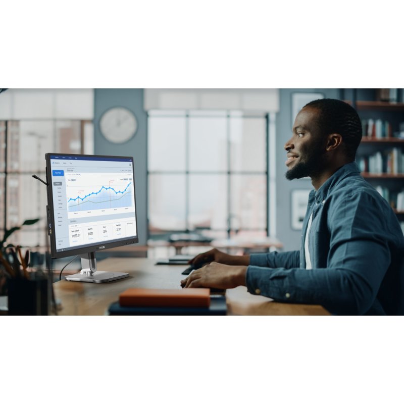 Philips 4000 series 24B2U4301/00 computer monitor 60.5 cm (23.8") 1920 x 1080 pixels Full HD LCD Grey