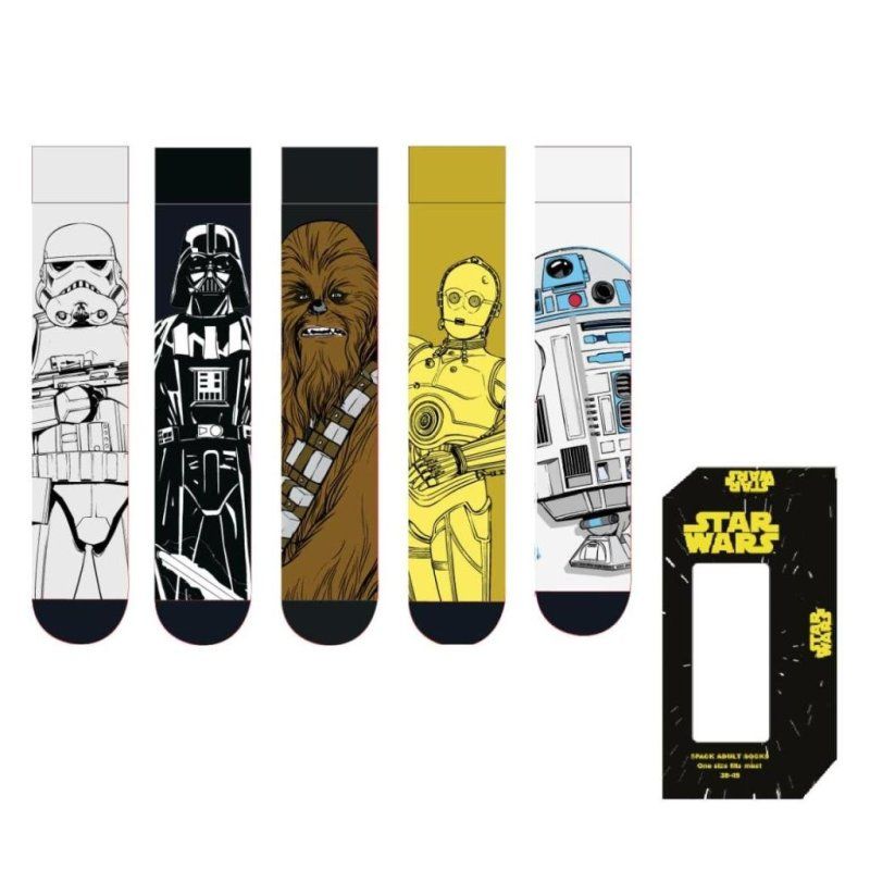 STAR WARS - Pack de 5 Paires de Chaussettes (Taille 38-45)