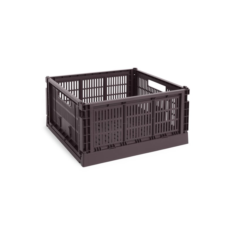 HAY - Colour Crate L Square Storage Crate (Bordeaux)
