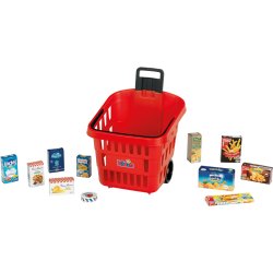 PANIER COURSES ROULETTES GARNI