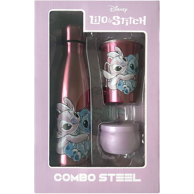 DISNEY COMBO STEEL LILO & STITCH PINK EDITION STITCH & ANGEL EXCLU LC