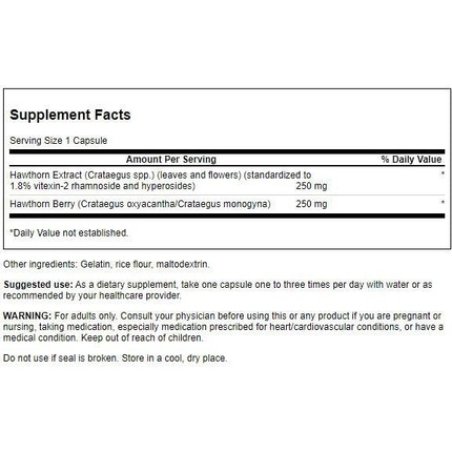 Swanson Hawthorn Extract Standardized 250mg 120 Capsules