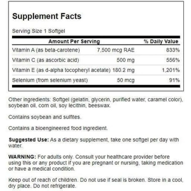 Swanson Vitamins A C E & Selenium Aces - Promotes Cellular Health & Immune Support