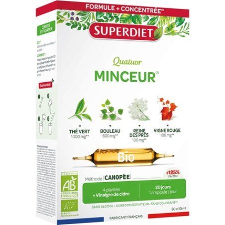 Superdiet Organic Slimming Quartet Fennel Meadowsweet Green Tea Birch