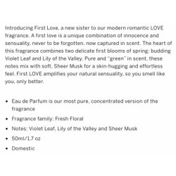 Victoria's Secret First Love Eau de Parfum 1.7oz Sealed Perfume Mist Spray