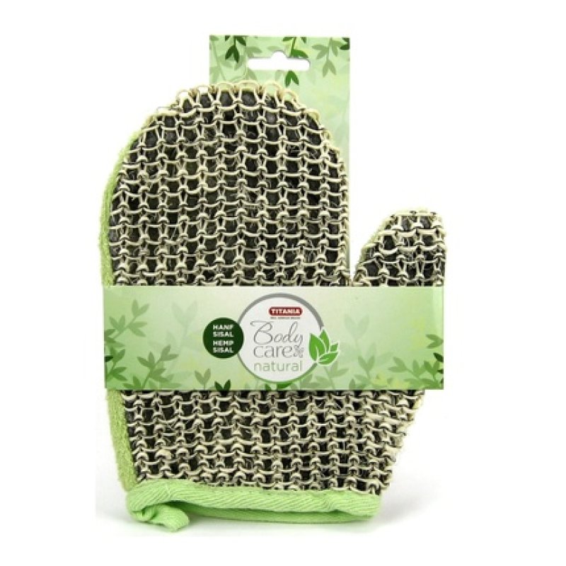 Titania Bath Massage Glove Hemp Sisal Green