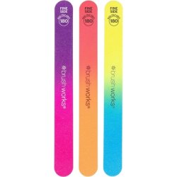 Brushworks Neon Nail Files - Pack of 3