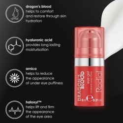 Rodial Dragon's Blood Eye Gel Deluxe 5ml Eye Cream with Hyaluronic Acid for Dehydrated Skin