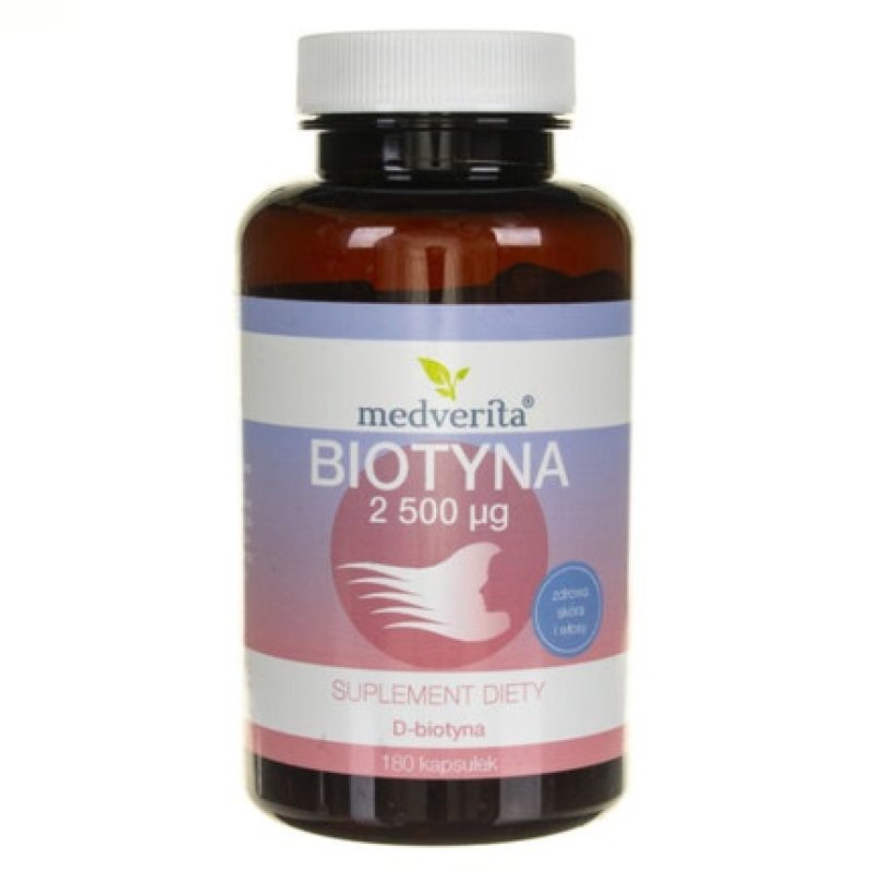 Medverita Biotin Vitamin B7 H2500 180 Capsules