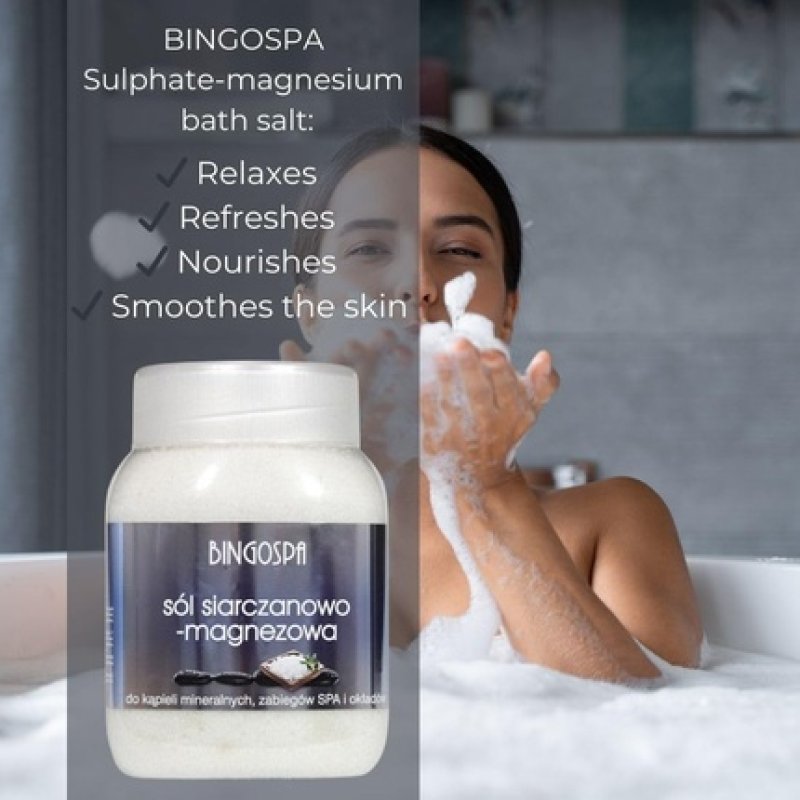Bingospa Sulfate and Magnesium Bath Salt for Headaches and Migraines 1250g