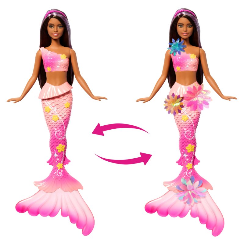 Barbie - Blooming Magic Black Mermaid Doll (JDM73)