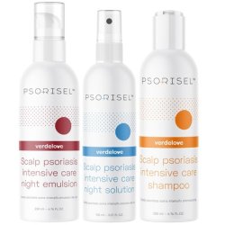 Psorisel Psoriasis Treatment Set - Includes Shampoo, Emulsion, And Liquid For Scalp Treatment