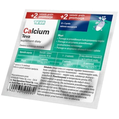 Teva Calcium Effervescent Tablets - 14 Tablets With Long Expiry Date