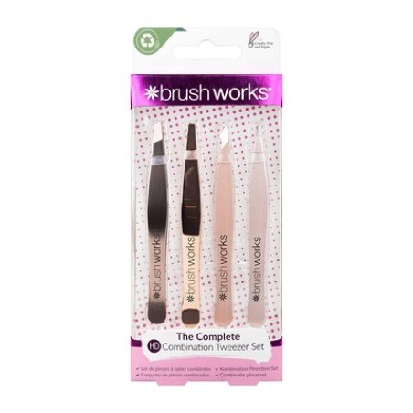HD Combination Tweezer 4-Piece Set Rose Gold