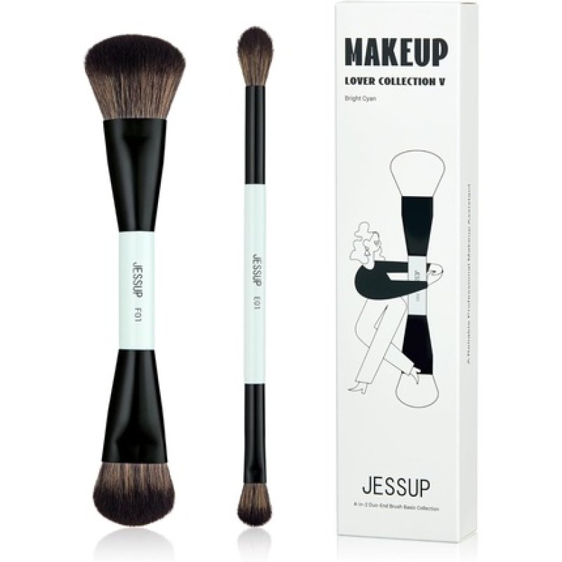 Jessup Makeup Brush Set 2-Piece Duo-End Brush