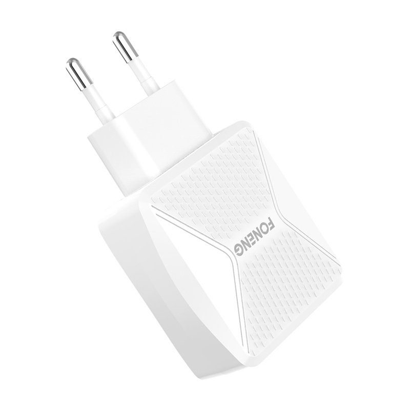 GaN Foneng EU50 charger, 35W 2x USB-C to Type-C to Lightning (white)