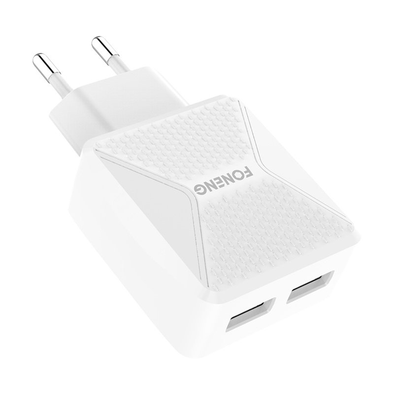 GaN Foneng EU50 charger, 35W 2x USB-C to Type-C to Lightning (white)