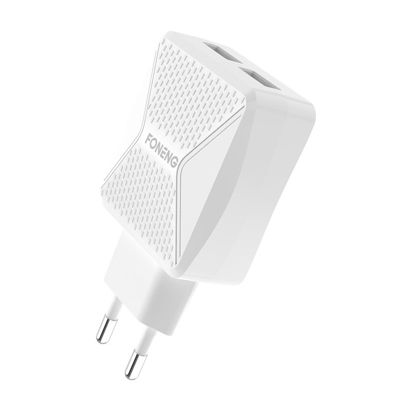 GaN Foneng EU50 charger, 35W 2x USB-C to Type-C to Lightning (white)
